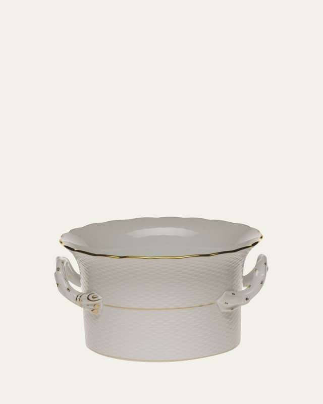 Golden Edge Large Cache Pot